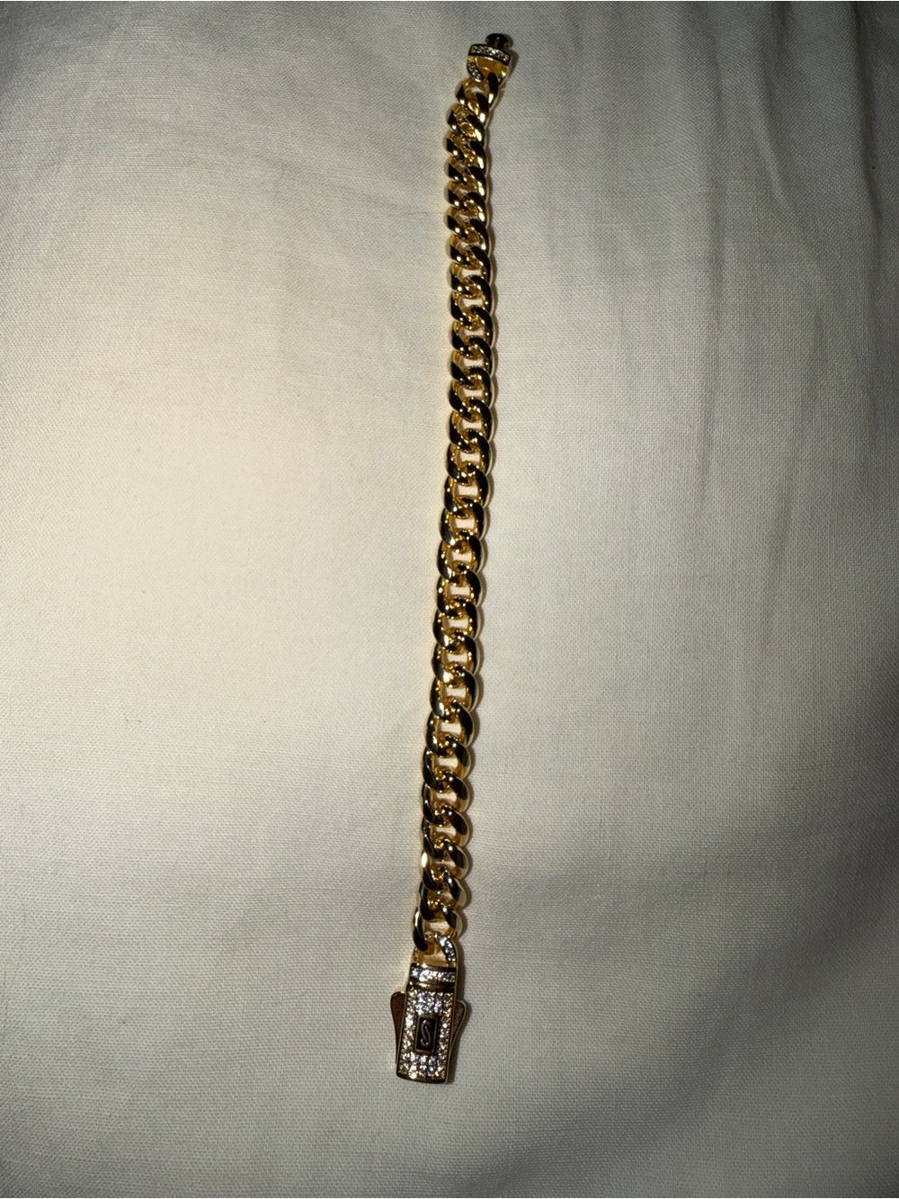 NEW MONACO 14K GOLD HOLLOW CUBAN WOMEN’S BRACELET - Picture 7 of 10